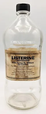 Vintage Glass Listerine Mouthwash Bottle 1 Qt Made USA • $19.95