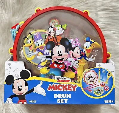 Disney Junior Mickey Mouse Toy 10 Piece Marching Band Drum Set ~ NIB • $17.99