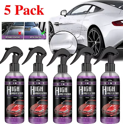 3 In 1 High Protection Quick Car Coat Ceramic Coating Spray Hydrophobic 100ML US • $7.99