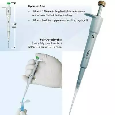 Micropipette 1000ul Fixed Volume Autoclavable • $29.95