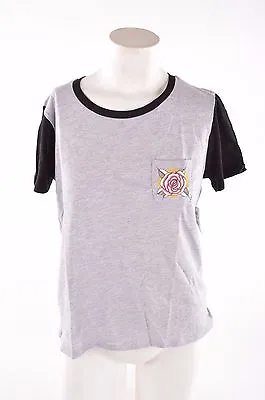 NWT WOMENS METAL MULISHA CALLING CONTRAST TEE $28 S Gray Skull Roses Snake  • $10