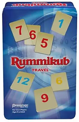 Pressman Rummikub In Travel Tin - The Original Rummy Tile Game Blue  • $16.62