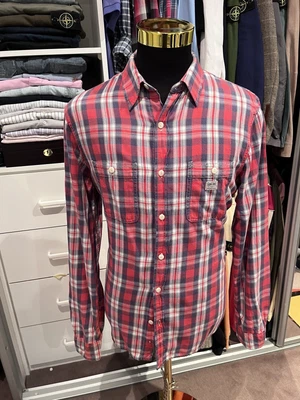 $45 • Buy Ralph Lauren Denim & Supply 100% Cotton Red / Blue Check Size Large 