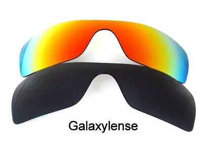 Galaxy Replacement Lenses For Oakley Batwolf Black&Red Polarized 2 PAIR 100%UVAB • $13.03