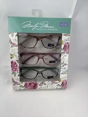 Marilyn Monroe 3-PACK Premium Reading Glasses Readers +2.50 NEW • $29.99