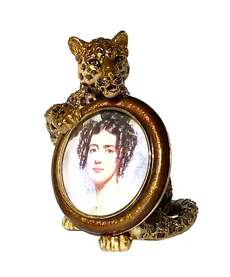 Jay Strongwater Jungle Elvira Leopard Figurine With Frame New No Box Usa • $850