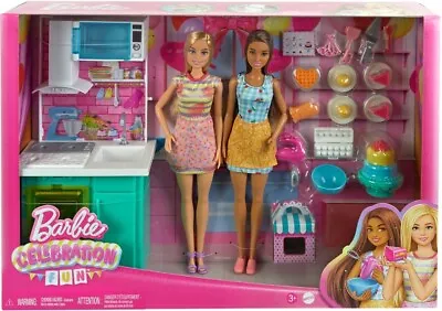 Barbie - Celebration Fun Baking & Kitchen With Dolls Playset • $60
