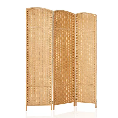 3 Panel Diamond Weave Fiber Room Divider Privacy Folding Screen Wall Partition • $60.99