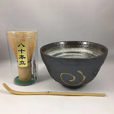 $34.95 • Buy Japanese Naruto Matcha Bowl Whisk Chashaku Scoop Tea Ceremony Set Made In Japan