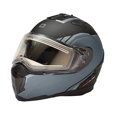 Polaris Modular 2.0 Snowmobile Helmet Anti Scratch Fog DOT Approved Black/Grey • $319.99