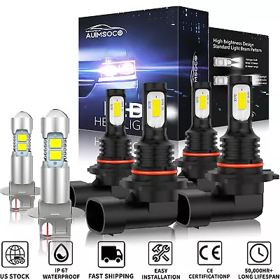 For TOYOTA COROLLA 2003 2004 6K Combo LED Headlight Hi Lo Beam + Fog Light Bulbs • $35.99