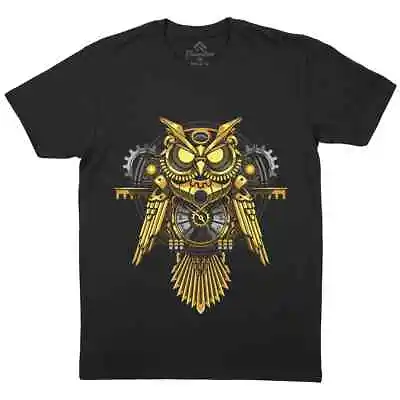 Gold Owl T-Shirt Steampunk Nocturnal Bird Machine Robot P754 • £13.99