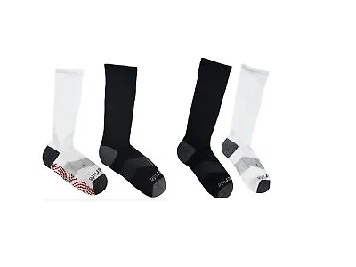 TOMMIE COPPER Women's 4 Pair Black/White Compression OTC Socks • $19.95