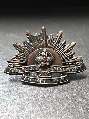 Australian Commonwealth Military Forces Collar Badge Original • £12