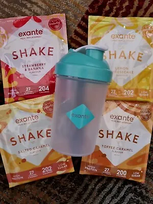 £25.95 • Buy 22 X EXANTE MEAL REPLACEMENT LOW SUGAR SHAKES X 4 Different Flavours + SHAKER