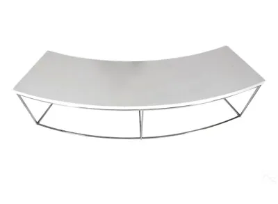 Beautiful Milo Baughman For Thayer Coggin White Curved Sofa Table/Bench  • $1825