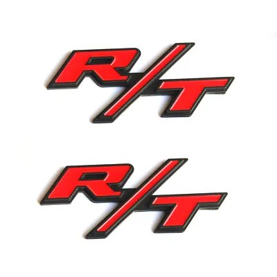 2pack OEM RT R/T Emblems Fits Challenger Charger Chrysler RT R/T Black Red • $15.20