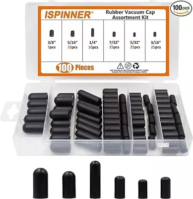 (100 Pcs) Carburetor & Vacuum Rubber Cap Plug Assortment Kit Intake Vacuum Lines • $11.55