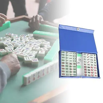 Portable Mini Mahjong Set With Storage Box Traditional Entertainment Activity • $19.05