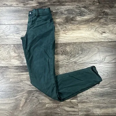 J Brand Super Skinny Pants Dark Wash Stretch Low Rise Forrest Green Womens 26x30 • $24.97