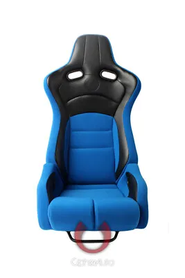 Cipher Auto Viper Racing Seats -Blue Cloth W/ Black Carbon PU - Pair • $709