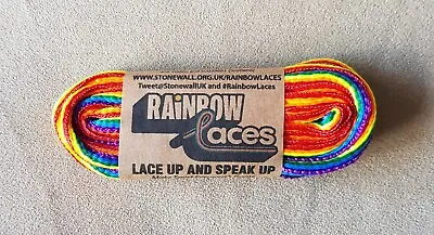 Professional 130cm Rainbow Laces - Football Team Pride LGBTQ+ Stonewall UK • £3.89