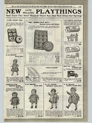 1923 PAPER AD Mama Dolls Madan Hendren Double Voice American Cast Iron Ford Car • $12.99