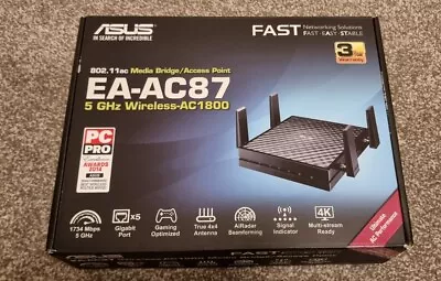 ASUS EA-AC87 5 GHz Wireless-AC 1800 Media Bridge/ Access Point With Charger • £40