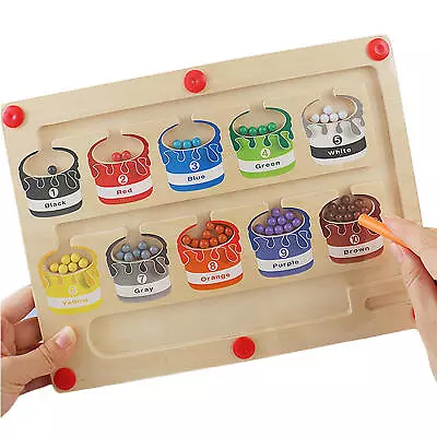 Magnetic Maze For Kids | Montessori Sorting Game Learning Counting Matching  • $34.64