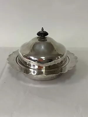 Vintage Walker & Hall 3 Piece Butter Dish A1 Silver Plated 1930s #F • £45