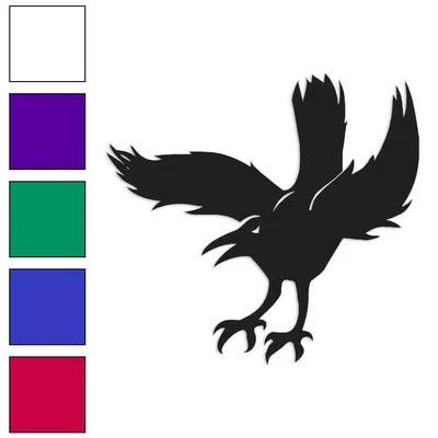 $14.37 • Buy Angry Crow Raven Bird, Vinyl Decal Sticker, Multiple Colors & Sizes #1304