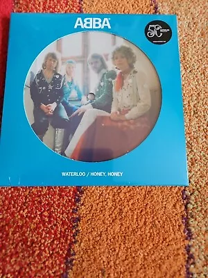 ABBA - Waterloo (Swedish) - Vinyl (7  Picture Disc)  50th Anniversary  Edition • £29.99