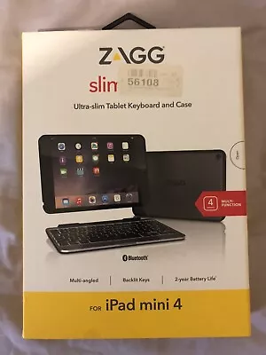 $150 • Buy Zagg IPad Mini Slim Detachable Bluetooth Backlit Keyboard Case