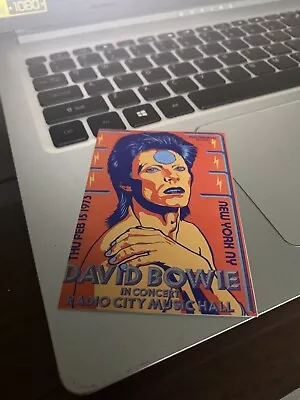 Vintage Concert Poster Sticker.  David Bowie Radio City Music Hall.  NYC 1973 • £4.33