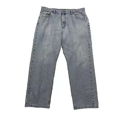 WRANGLER Vintage Jeans Mens 36x27 VTG90s LightWash Blue Straight Denim Work Wear • $25.29