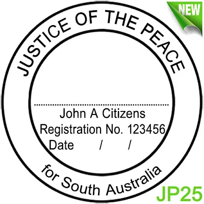 JP25 40mm Round JUSTICE OF THE PEACE SA Custom Flash Stamp Self Inking Refillab • $23.30