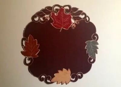 Homewear Maple Leaf 16-in Round Placemats Brown (Set Of 4) • $15.49