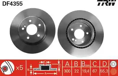 2x Brake Disc For MERCEDES-BENZ:C-CLASS T-ModelS-CLASS SedanE-CLASS Break • £122.99