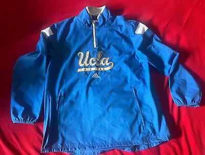 Adidas UCLA Climaproof Windbreaker Mens Size Large Blue • $15.99