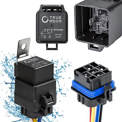 $9.99 • Buy SPDT 5-Pin 12V 30/40A Automotive Bosch Style Waterproof Relay Kit For Boat Auto