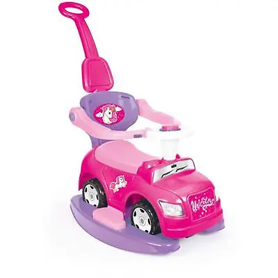 Dolu Toddler 4 In 1 Ride On Unicorn Step Car W/ Parent Push Handle Pink/Purple • £37.99