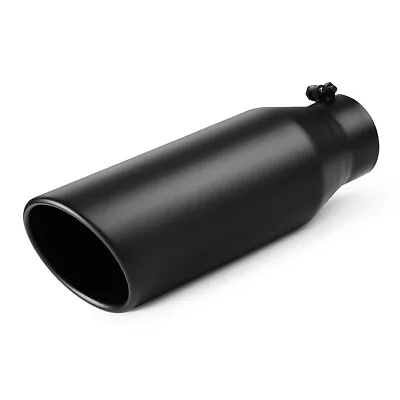 4  To 6  Diesel Truck Tailtip Rolled Angle Cut Exhaust Tip 18  Long Muffler  • $43.20