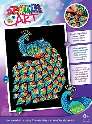 Sequin Art Purple Peacock Sparkling Arts And Crafts Kit; Creative Crafts For... • $64.98