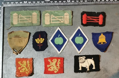 £60 • Buy WW2 British Command Formation Signs Patch Lot