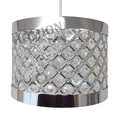 Modern Sparkly Ceiling Pendant Light Shade Jewel Lamp Easy Fit Moda Fitting New • £19.99
