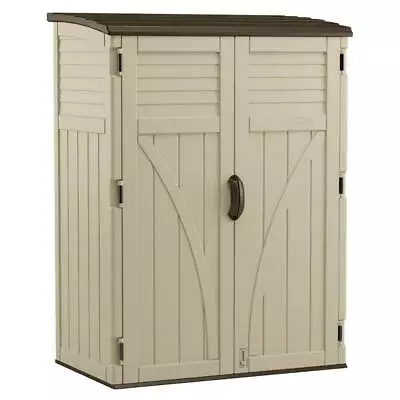 Suncast 54 Cubic Feet Durable Resin Vertical Storage Shed W/ Reinforced Floor • $544.99