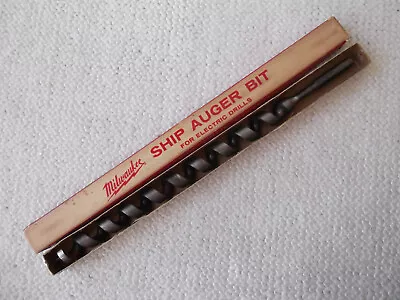 Vintage Milwaukee 1  X 16  Ship Auger Drill Bit No. 48 13-6000 - NOS In Old Box • $14.99