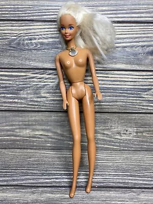 Vintage Mattel Barbie Doll 1966 White Blonde Hair Tan Skin Gold Seashell 12”  • $40