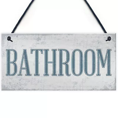 Shabby Chic Bathroom Sign Toilet WC The Loo Hanging Plaque Door Wall Sign Decor • £3.99