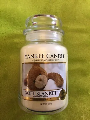Yankee Candle 623g Large Jar  Soft Blanket  White Scented Candle ~ NEW • £22.50